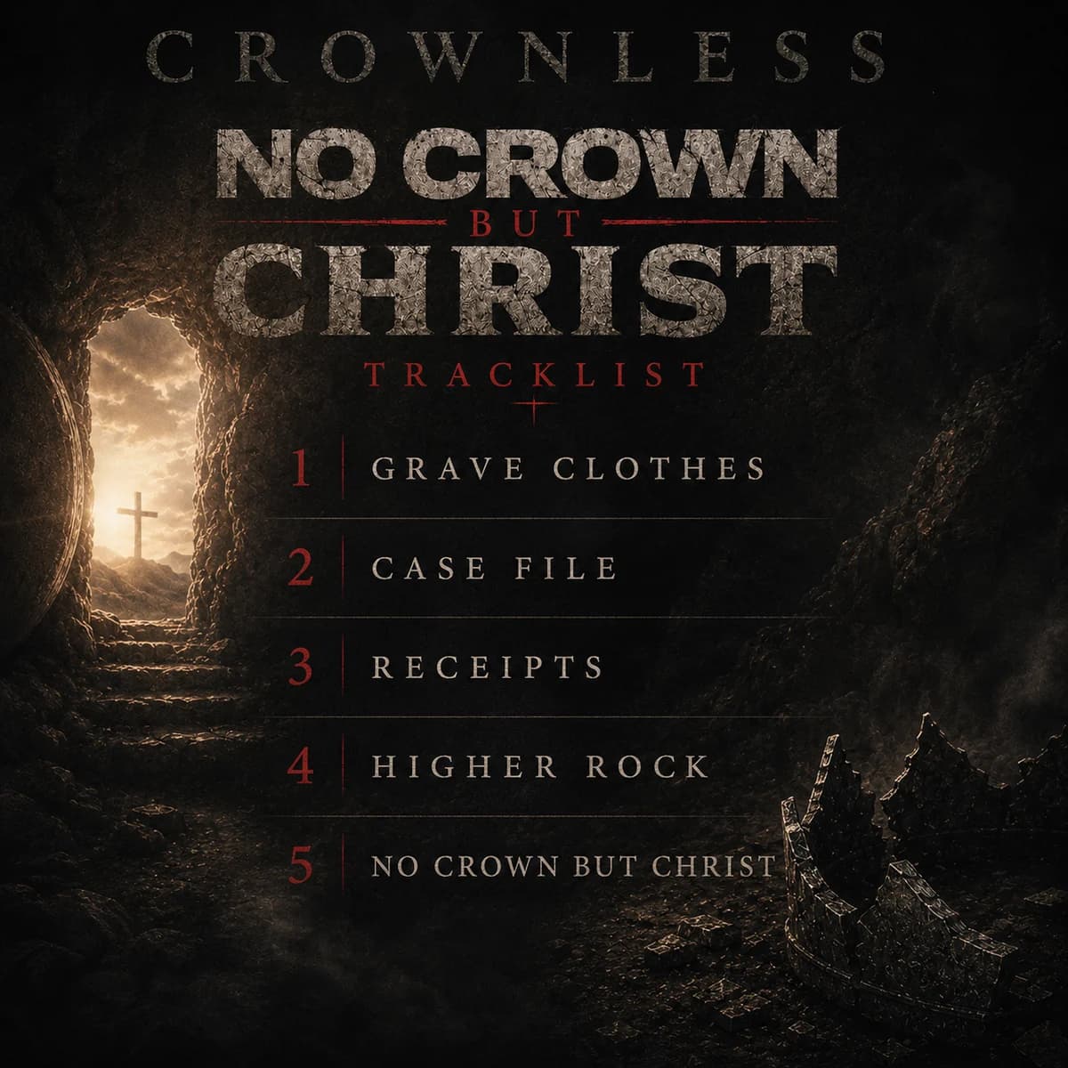 No Crown But Christ back cover tracklist artwork